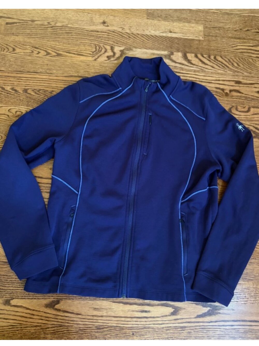 Smartwool PhD Jacket Women XL Purple Wool Blend Fleece Full Zip Outdoors Hiking